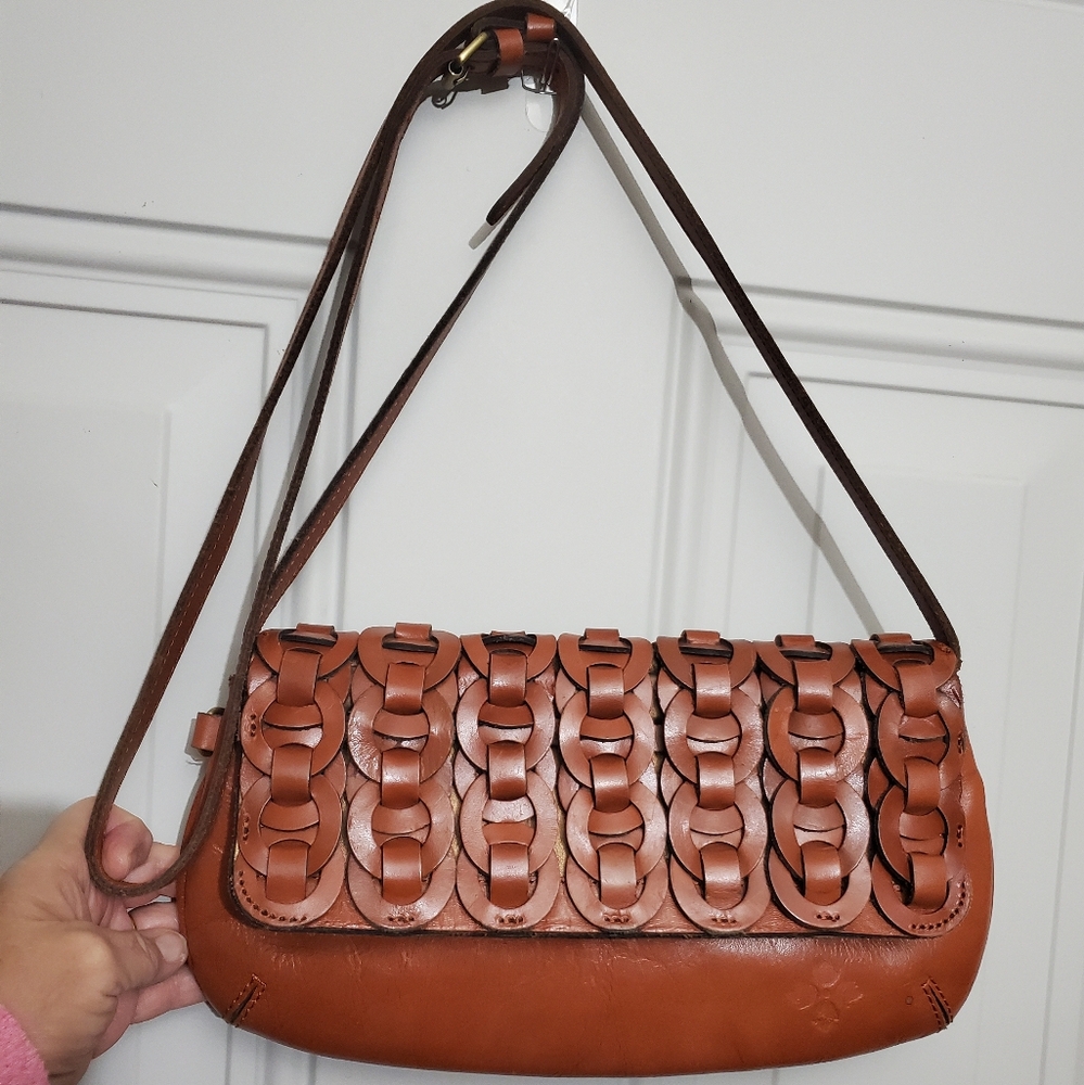 Patricia Ash Baku Tan Italian Leather Bag EUC